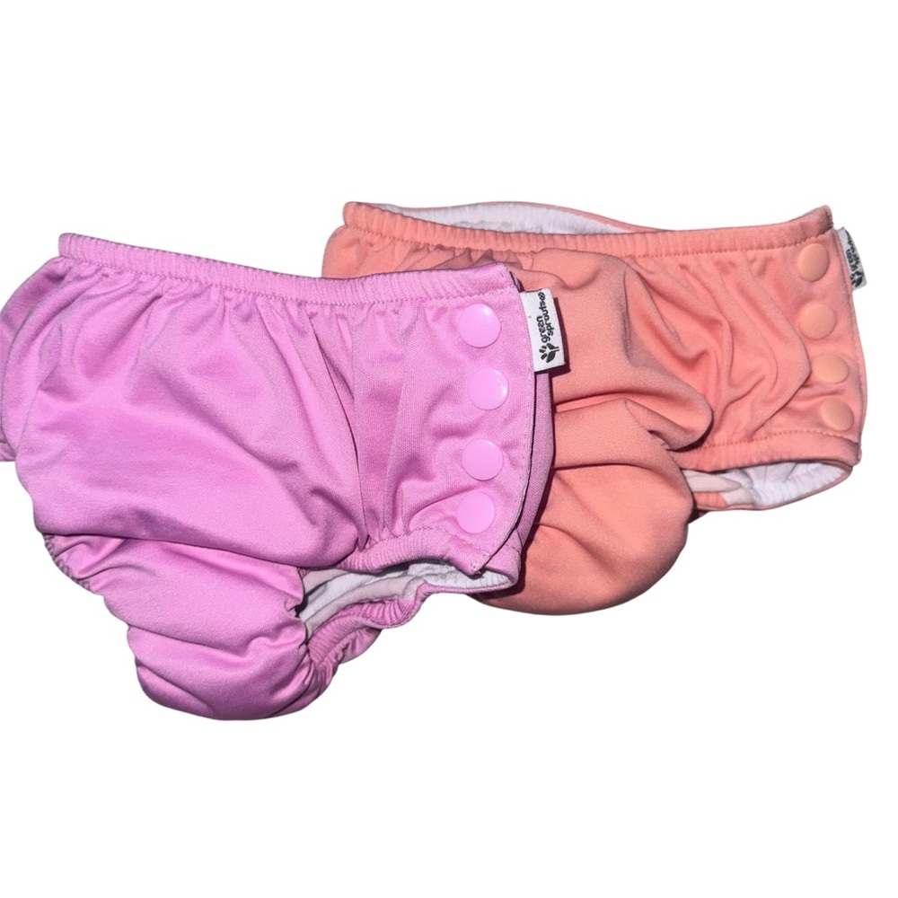Green Sprouts Water Diaper Pink and Orange Kids Reusable Diaper Set - 12 months